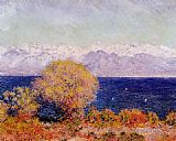 View of the Bay and Maritime Alps at Antibes by Claude Monet